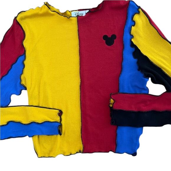 NWOT by Samii Ryan Disney Mickey Mouse Contrast Long Sleeve Top - Sz S - Picture 7 of 10